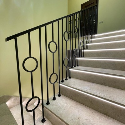 Перила с круглым узором - портфолио